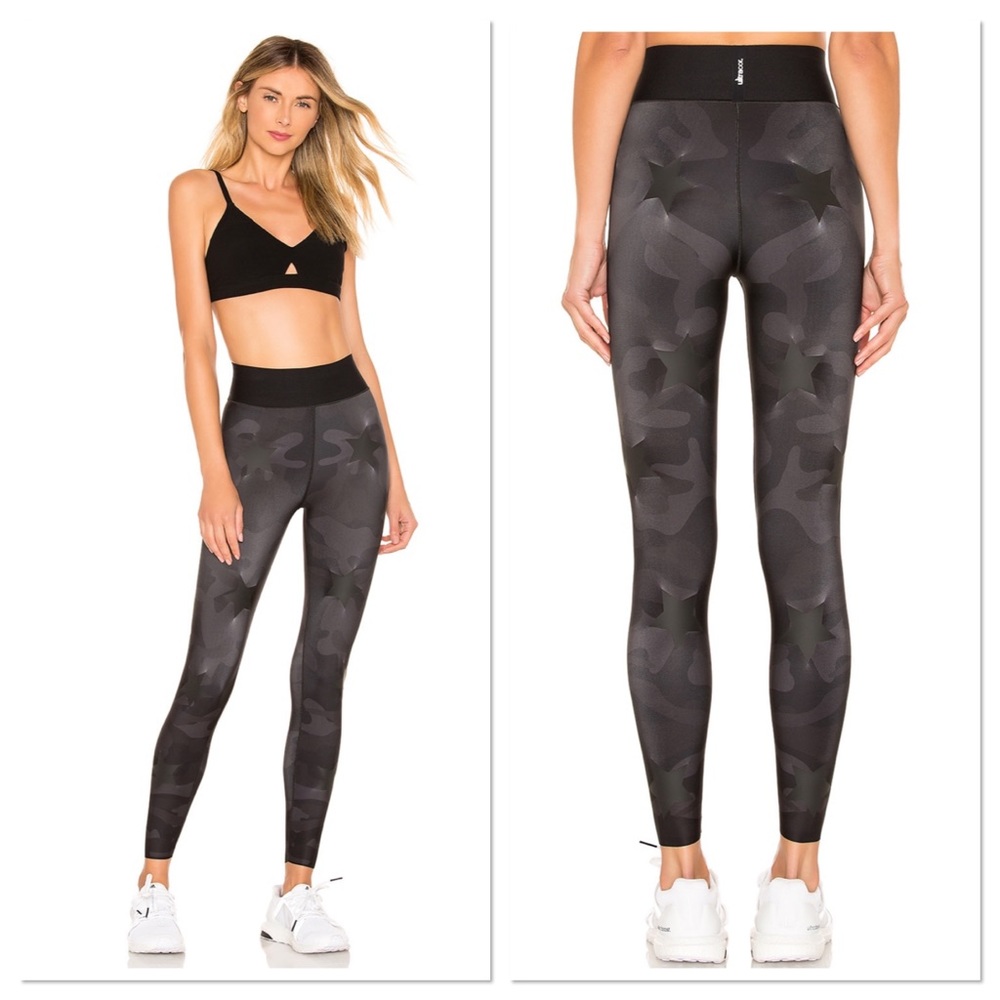 Ultracor Nero Matte Nero Ultra High Silk Camo Knockout Star Leggings XL